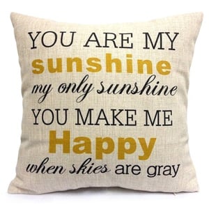 HOSL You Are My Sunshine Pillow Cover