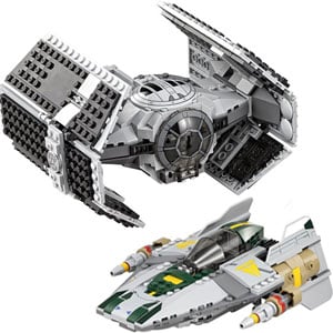 LEGO Vader's TIE Advanced vs. A-Wing Starfighter
