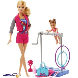 Barbie Gymnastic Coach Dolls & Playset