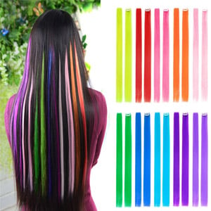 BHF 10pcs Clip coloré dans les extensions de cheveux