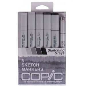 Copic Sketch Set of 6 Markers