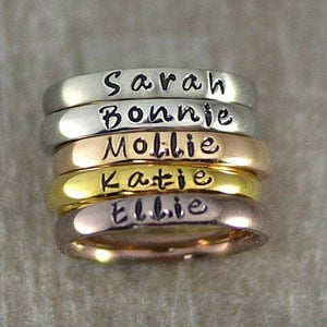 Personalized Stackable Name Ring