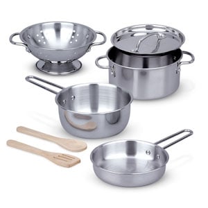 Melissa & Doug Stainless Steel Pots & Pans