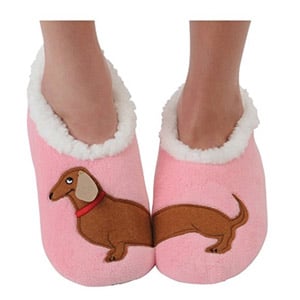 Snoozies Splitz Applique Slipper Sock