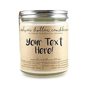 Silver Dollar Personalized Scented Candle