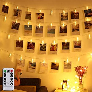 LED Photo Clip Remote String Lights