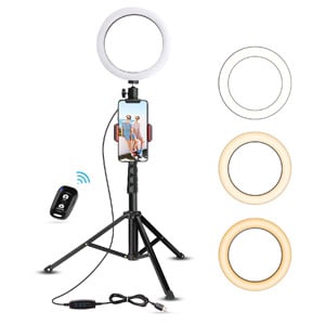 Ubeesize Selfie Ring Light with Tripod Stand 