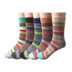 Justay Fuzzy Wool Socks (Pack of 5)