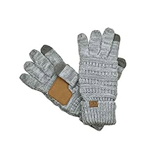 C.C Unisex Cable Knit Winter Warm Gloves